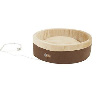 K&H Pet Products Thermo-Kitty Cat Bed, Mocha