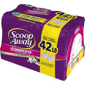 Scoop Away Complete Performance Scented Scoopable Cat Litter, 10.5-lb bag, pack of 4