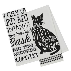 Printed Cat Theme Dishtowels