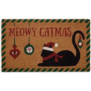 Design Imports Christmas Cat Themed Door Mat